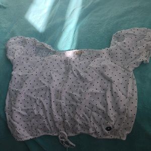 Black and white polka dotted shirt